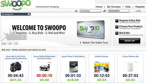 Product picture *NEW!* New Swoopo.com Clone Php Website Script 