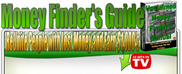 Product picture *NEW!* Unclaimed Money Finders Guide  With PLR