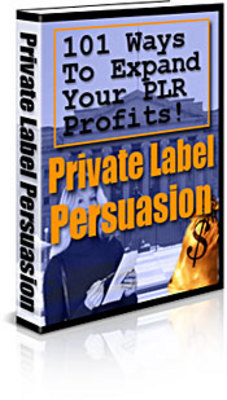 Product picture  *NEW!*  Private Label Persuasion: 101 Ways To Expand Your PLR Profits!