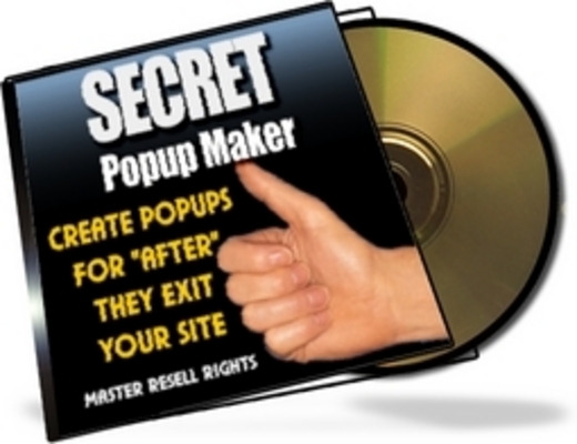Product picture  *NEW!* Secret Popup Maker Software