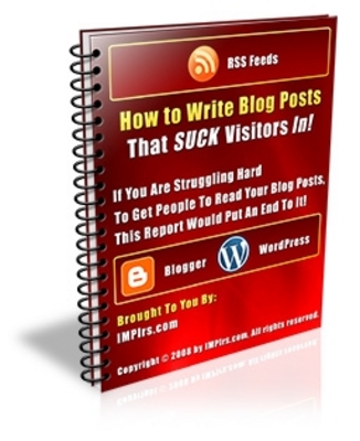 Product picture  *NEW!* How to Write Blog Posts That SUCK Visitors In - MRR