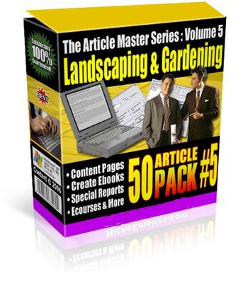 Product picture *NEW!* 50 Landscaping Gardening Private Label Articles PLR
