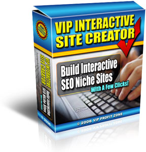 Product picture *NEW!*	 VIP Interactive Site Creator - MASTER RESALE RIGHTS |  Build Interactive SEO Niche websites