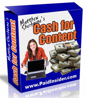 Product picture *NEW!* Make Money From Home With The Cash For Content System - Master Resell Rights