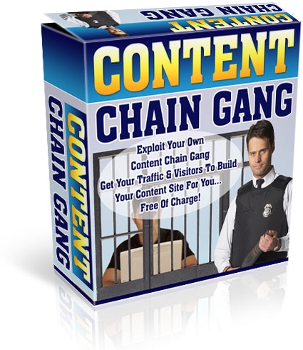 Product picture *NEW!* Content Chain Gang -  Resale Rights | Exploit Your Visitors To Create 100 Uniqe Content For You Free Of Charge