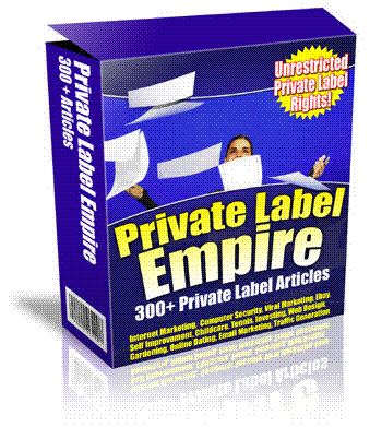 Product picture *NEW!* Private Label Empire 300 + Articles eBook w/ Resell